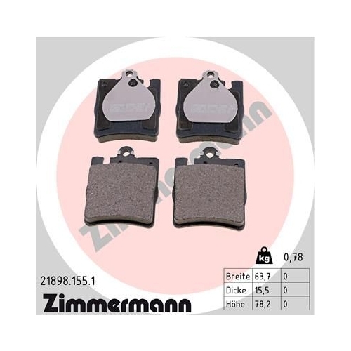 Zimmermann Bremsenset vorne + hinten MERCEDES W202 C208 W210 R170