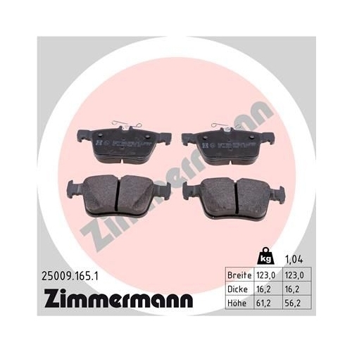 Zimmermann Bremsenset Bremsbeläge vorne + hinten AUDI SKODA VW VAG