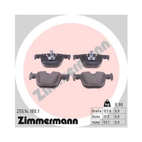 ZIMMERMANN Bremsenset Sport Bremsscheiben + Bremsbeläge vorne + hinten BMW 4 F36