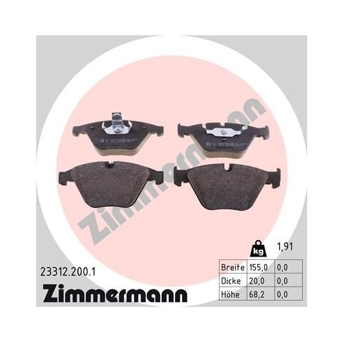 Zimmermann Bremsenset vorne + hinten Bremsscheiben + Bremsbeläge BMW 5er E60 E61