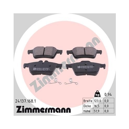 Zimmermann Bremsenset vorne + hinten FORD FOCUS C-MAX C-MAX FOCUS