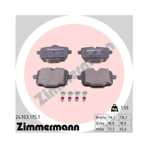 Zimmermann Bremsenset VA + HA Sport Bremsscheiben + Bremsbeläge BMW 5er F10 6er