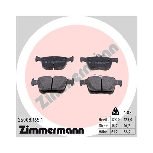 ZIMMERMANN Bremsenset Sport Scheiben + Beläge vorne + hinten VW GOLF TOURAN