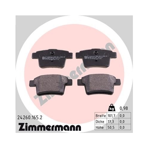 Zimmermann Bremsenset Bremsscheiben + Bremsbeläge vorne + hinten FORD JAGUAR