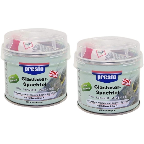 2x Presto Glasfaserspachtel 250g