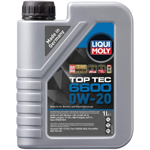 Liqui Moly 21440 TopTec 6600 0W-20 1L Motoröl Benzin Diesel Getriebeöl