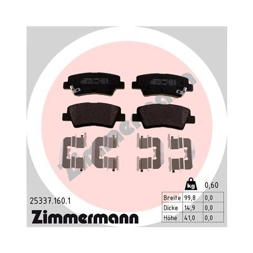 ZIMMERMANN Bremsenset Bremsscheiben + Bremsbeläge vorne + hinten HYUNDAI i40 CW