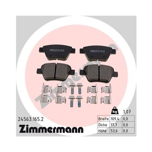 Zimmermann Bremsenset vorne + hinten Scheiben + Beläge Ford Mondeo IV MK4