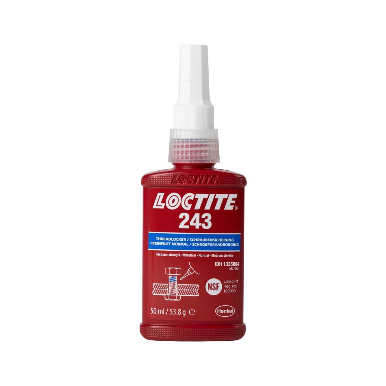 Loctite 1x 243 10ml Schraubensicherung Mittelfest Klebstoff Kleber Sicherung Fes