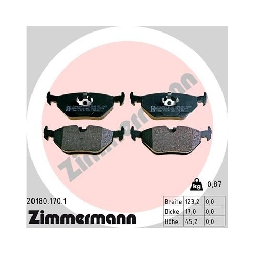 Zimmermann Bremsenset VA + HA Sport Bremsscheiben + Bremsbeläge BMW 3er E46