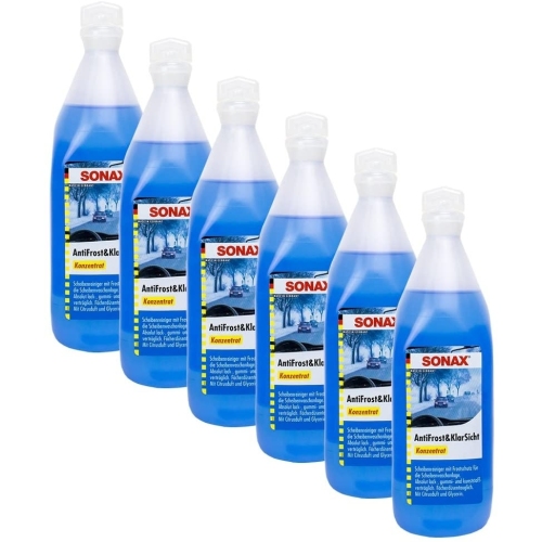 SONAX 6X 03321000 AntiFrost KlarSicht Konzentrat Frostschutz Citrusduft 250ml