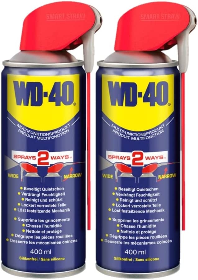 WD40 Doppelpack Smart Straw Multifunktionsöl Rostlöser 2x400ml Reinigen Schützen