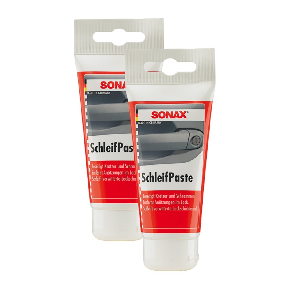 SONAX 2X 03201000 Schleifpaste Silikonfrei Schleifpolitur 1x75ml