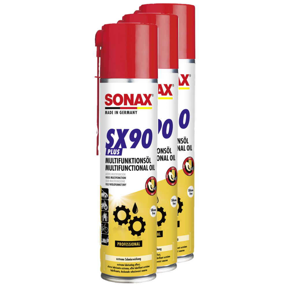 Sonax 4061659065860 SONAX 3X 04743000 SX90 Plus Rostlöser Multiöl Korrosionsschutz Spray 400ml