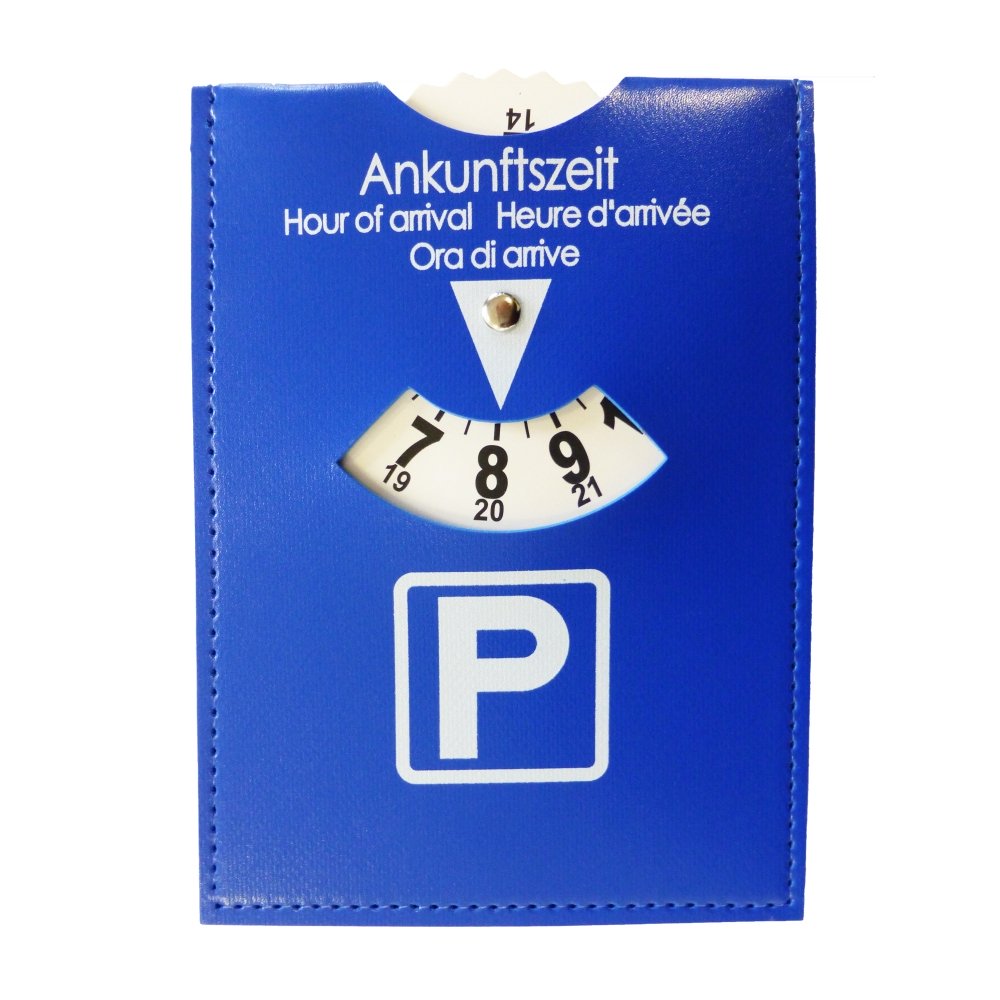 HP Autozubehör Parkscheibe 24-Stundenanzeige Kunstleder Blau 11x15cm 1x19941HP