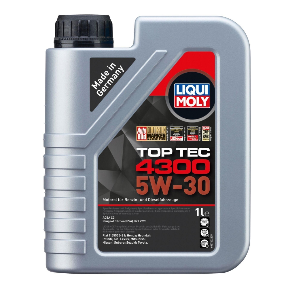 Liqui Moly 1x LM3740 1l leichtlauf Motoröl Top Tec 4300 5W-30