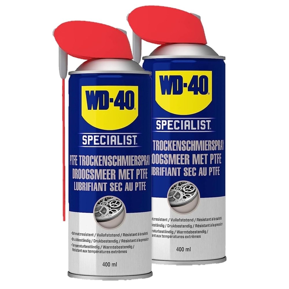 WD-40 Specialist PTFE Trockenschmierspray Smart Straw 2x400ml PTFE Spray