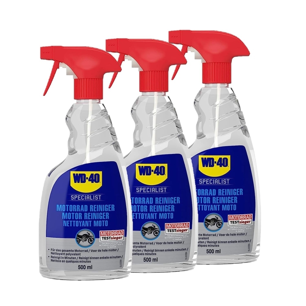 WD-40 Specialist Motorrad Komplettreiniger Pflege Motorradreiniger 3x500ml