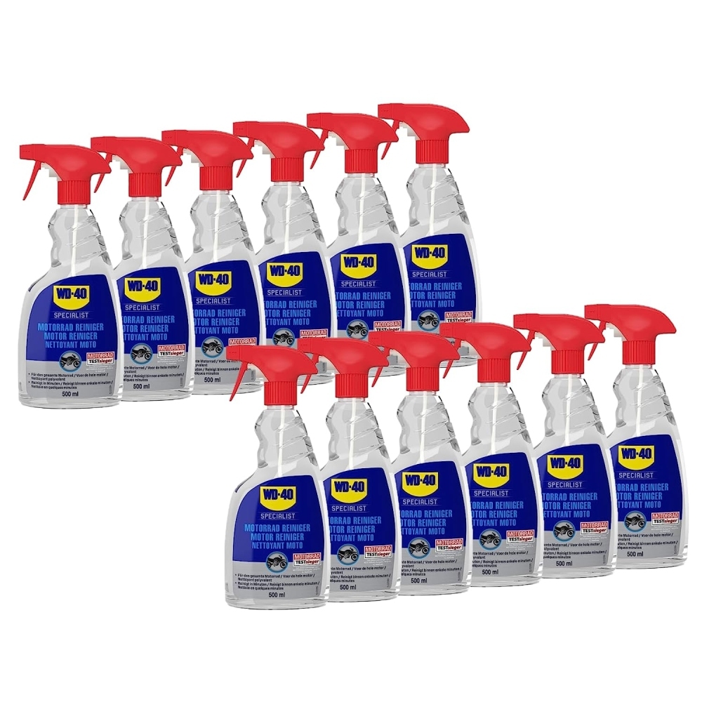 WD-40 Specialist Motorrad Komplettreiniger Pflege Motorradreiniger 12x500ml