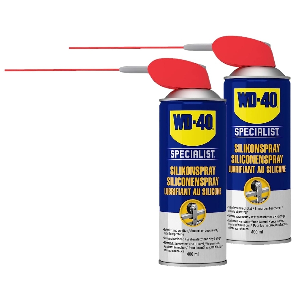 WD-40 Specialist Silikonspray Smart Straw Schmiermittel 2x400ml Spray