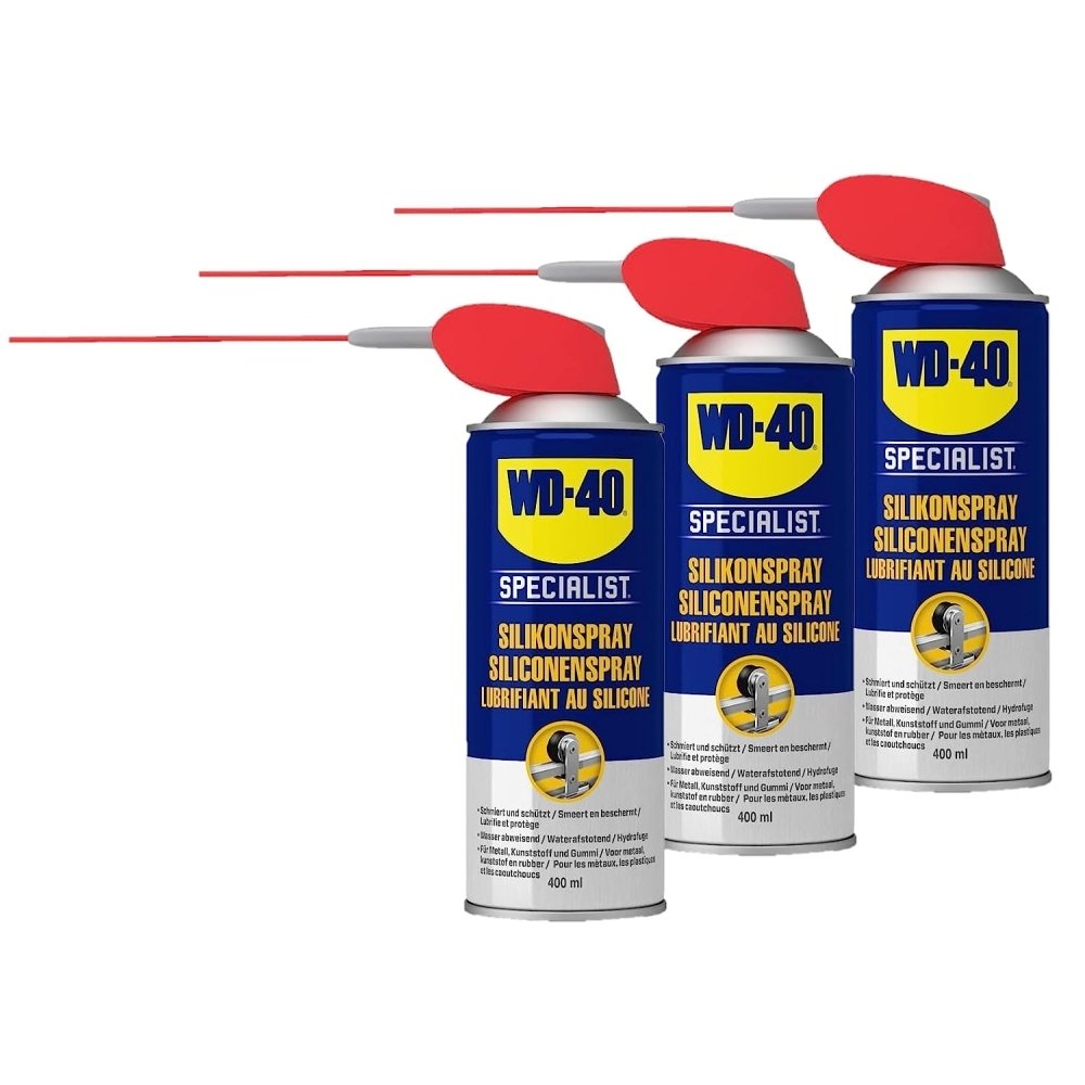 WD-40 Specialist Silikonspray Smart Straw Schmiermittel 3x400ml Spray