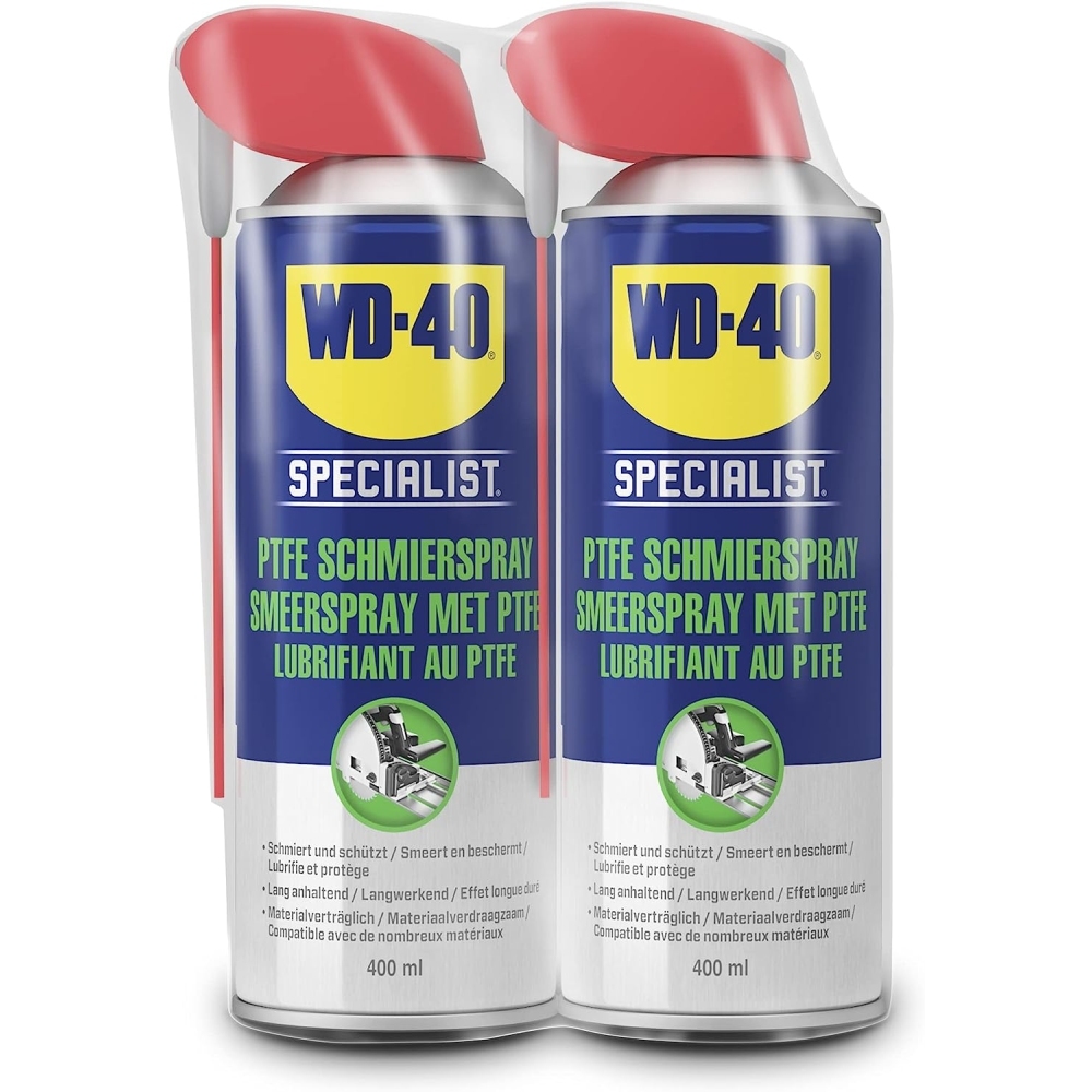 WD-40 Specialist PTFE Schmierspray Smart Straw Schmiermittel 2x400 ml Spray