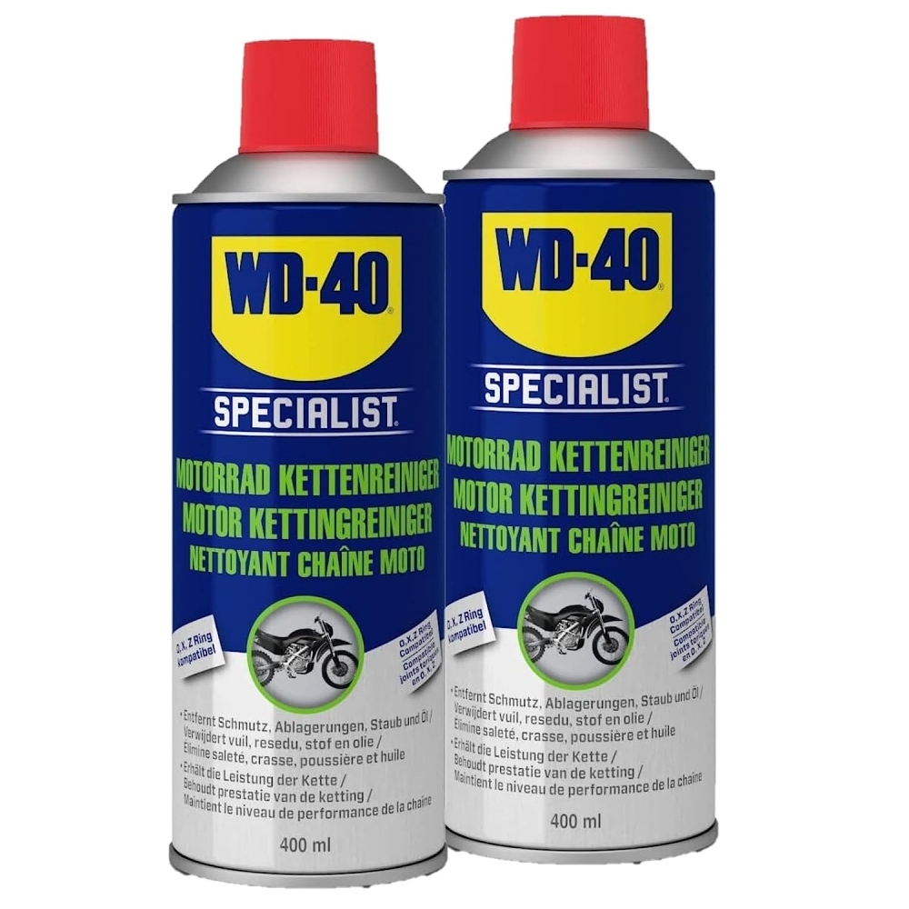 WD-40 Specialist Kettenreiniger Motorrad pflege 2x400ml Motorradketten Reiniger