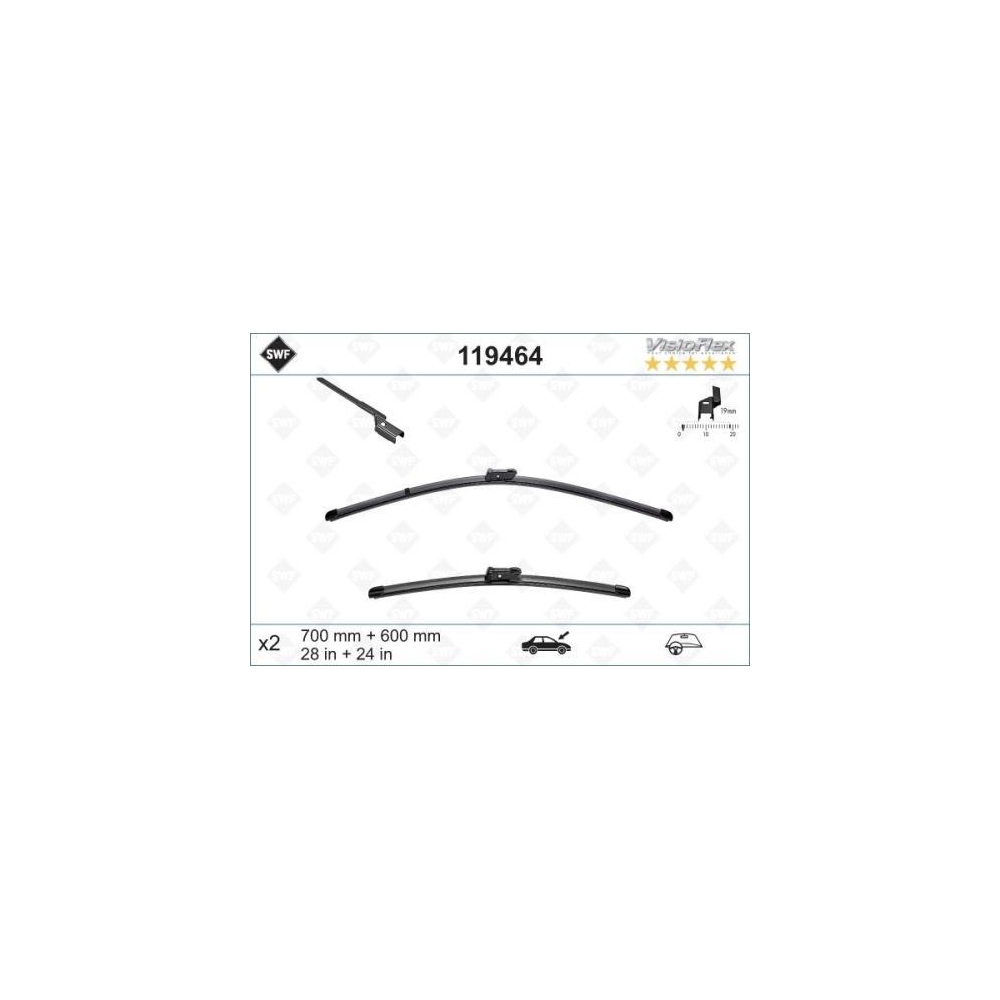 SWF VisioFlex OE (x2) Wischerblatt 119464