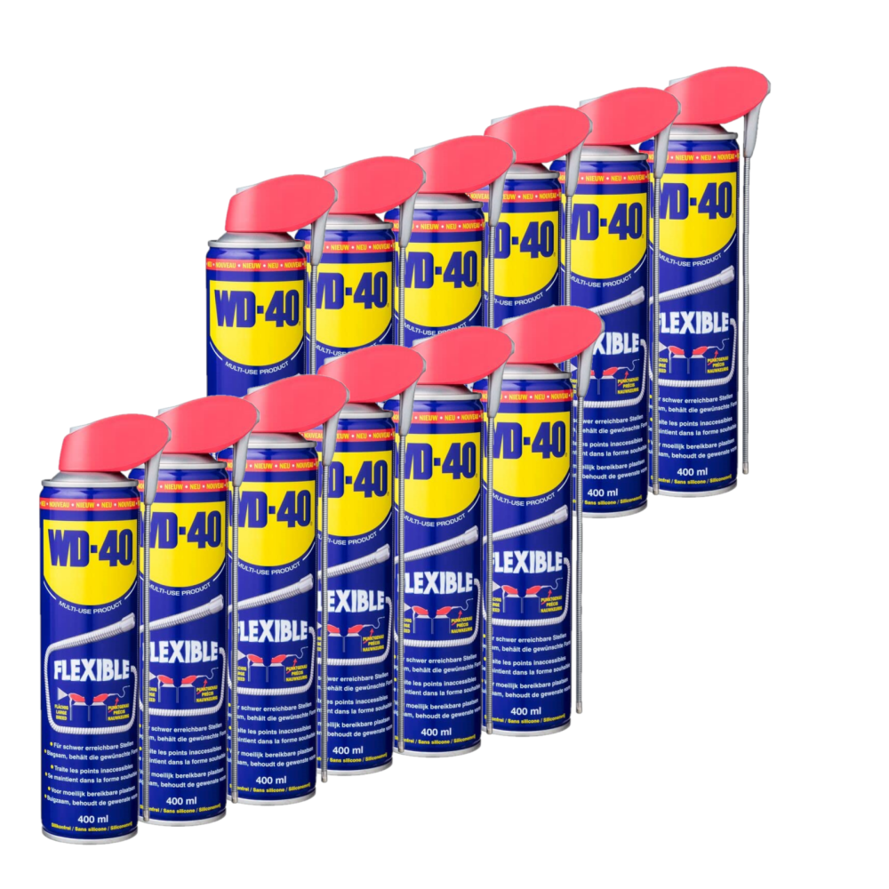 WD-40 Multifunktionsprodukt Flexible 12x400ml Dose Sprührohr Schmiermittel