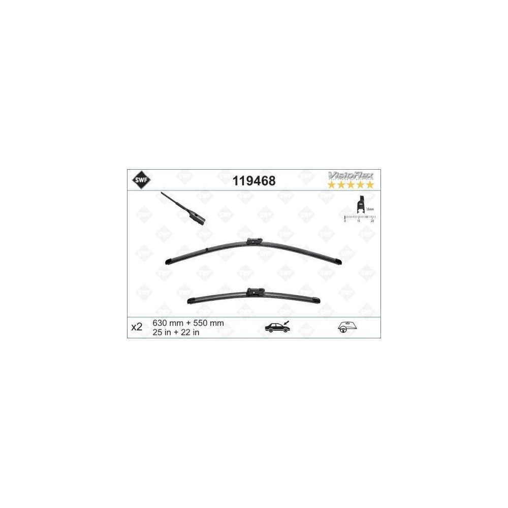 SWF VisioFlex OE (x2) Wischerblatt 119468