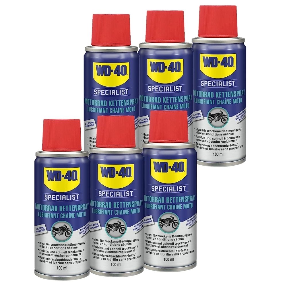 WD-40 Specialist Motorrad Kettenspray pflege 6x100ml Kettenöl Kettenpflege