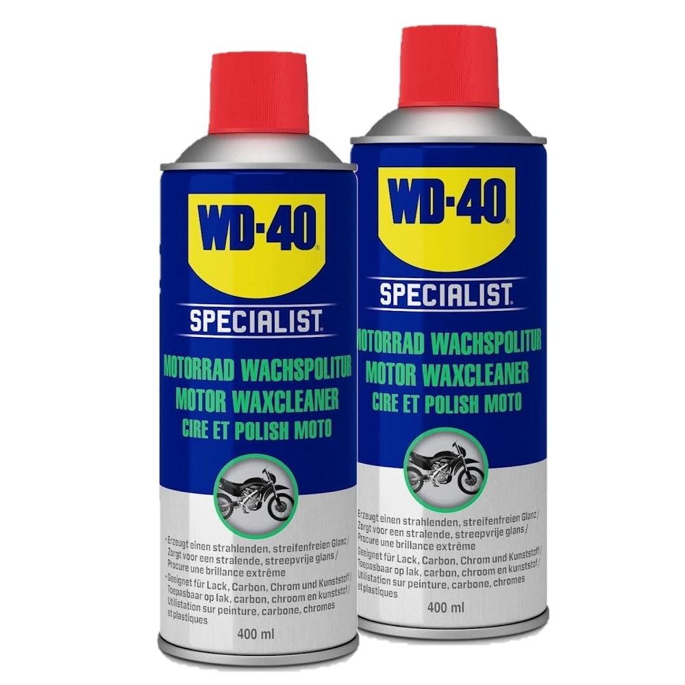 WD-40 Specialist Motorrad Wachspolitur Pflegemittel Motorbike 2x400ml Spray