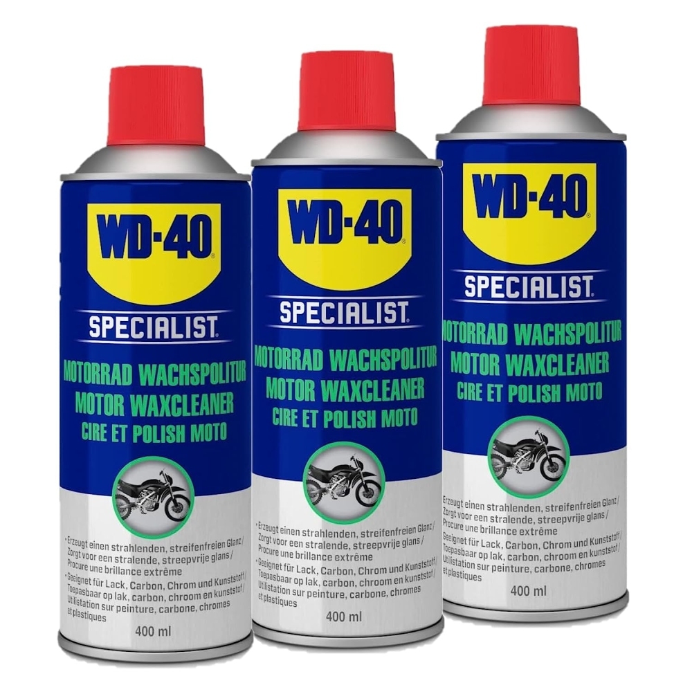 WD-40 Specialist Motorrad Wachspolitur Pflegemittel Motorbike 3x400ml Spray