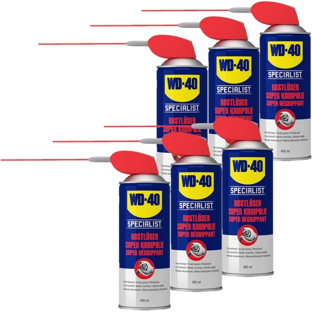 WD-40 Specialist Rostlöser Smart Straw Rostentferner 6x400ml Aerosol