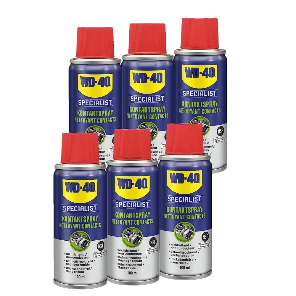 WD-40 SPECIALIST Kontaktspray Kontaktreiniger Reiniger 6x100ml Spray