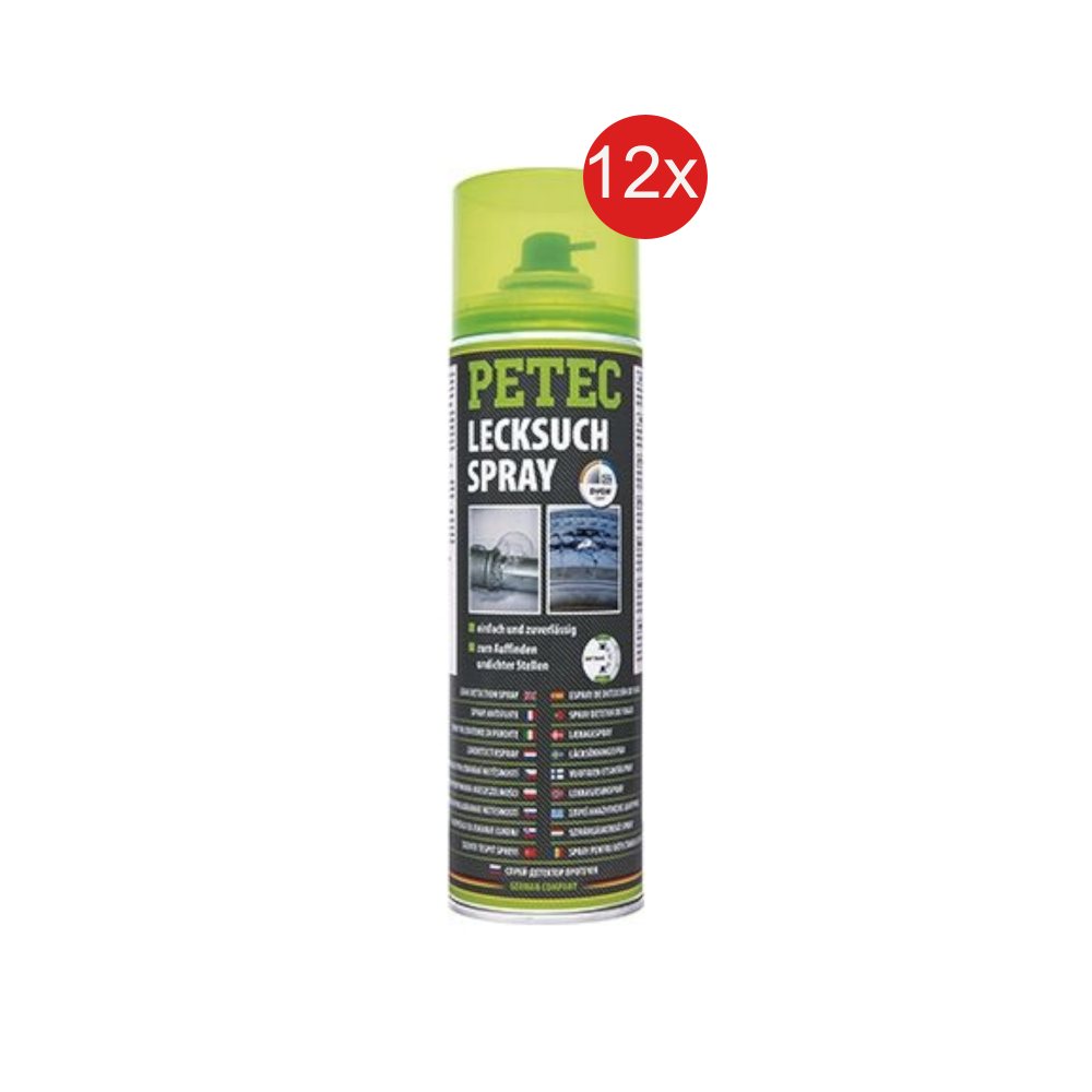 Petec_bundle 12x PETEC LECKSUCHSPRAY Lecksucher Spray Leckfinder 400 ML 70750