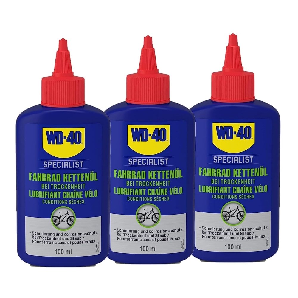 WD-40 Specialist Fahrrad Öl Kettenöl Fahrradkette 3x100ml Schmiermittel