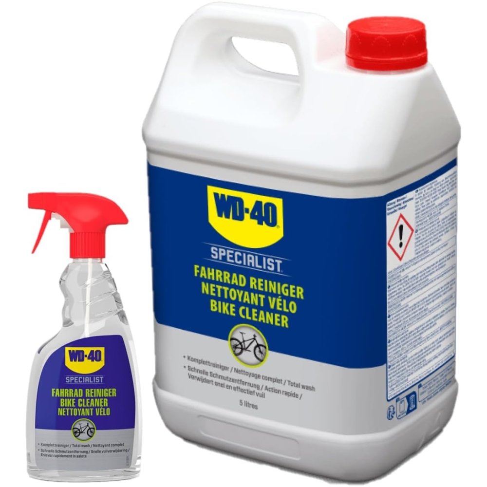 WD-40 Fahrradreiniger SET besteht aus: 1x Fahrradreiniger 500ml und 1x Specialist Fahrrad Reiniger 5 Liter