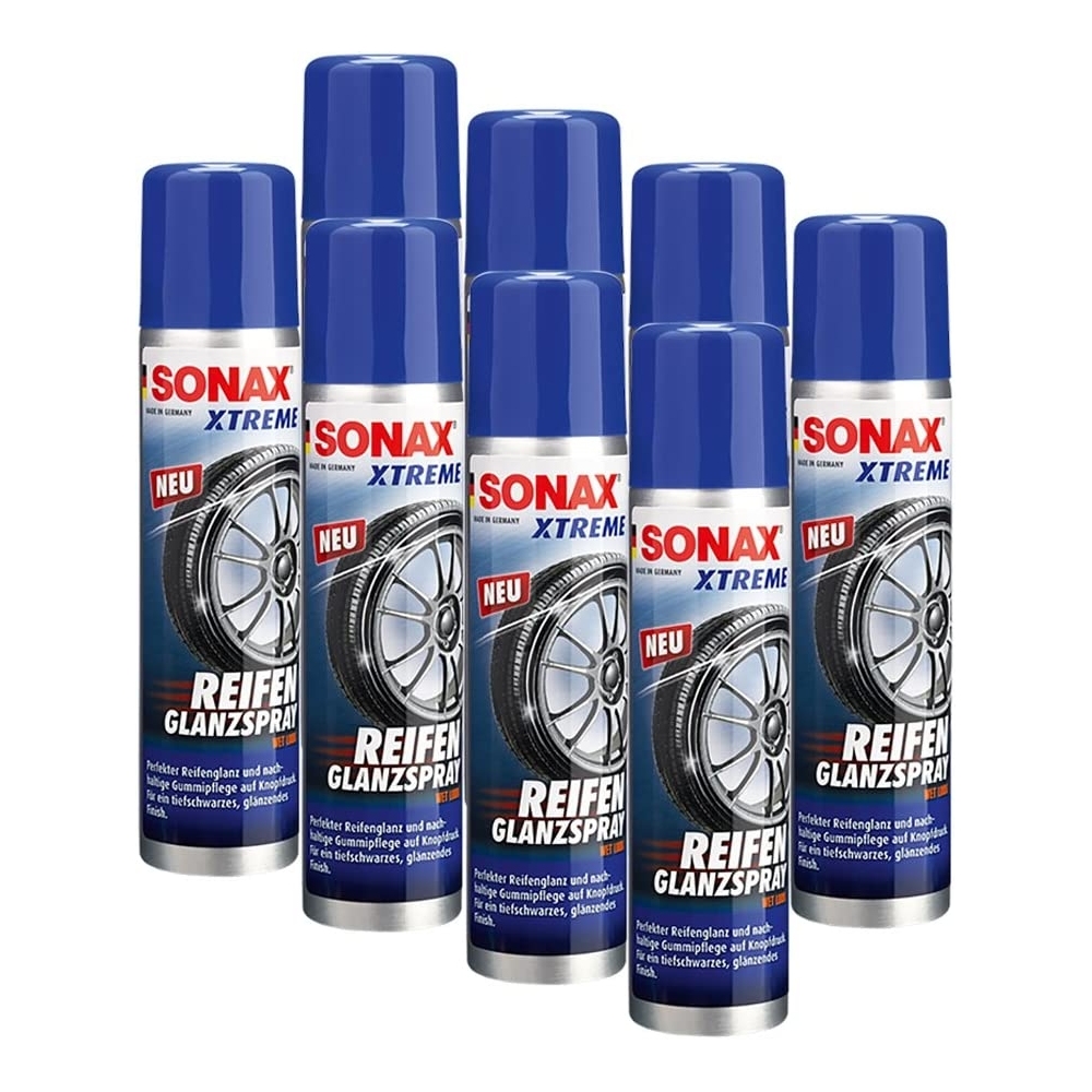 SONAX 02353000 Xtreme Reifen-Glanz-Spray Wet Look Reifenspray 8x400ml