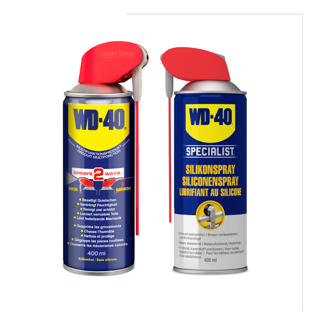 WD-40 Multifunktionsprodukt Smart Straw 400ml + WD-40 Specialist Silikonspray Smart Straw 400ml