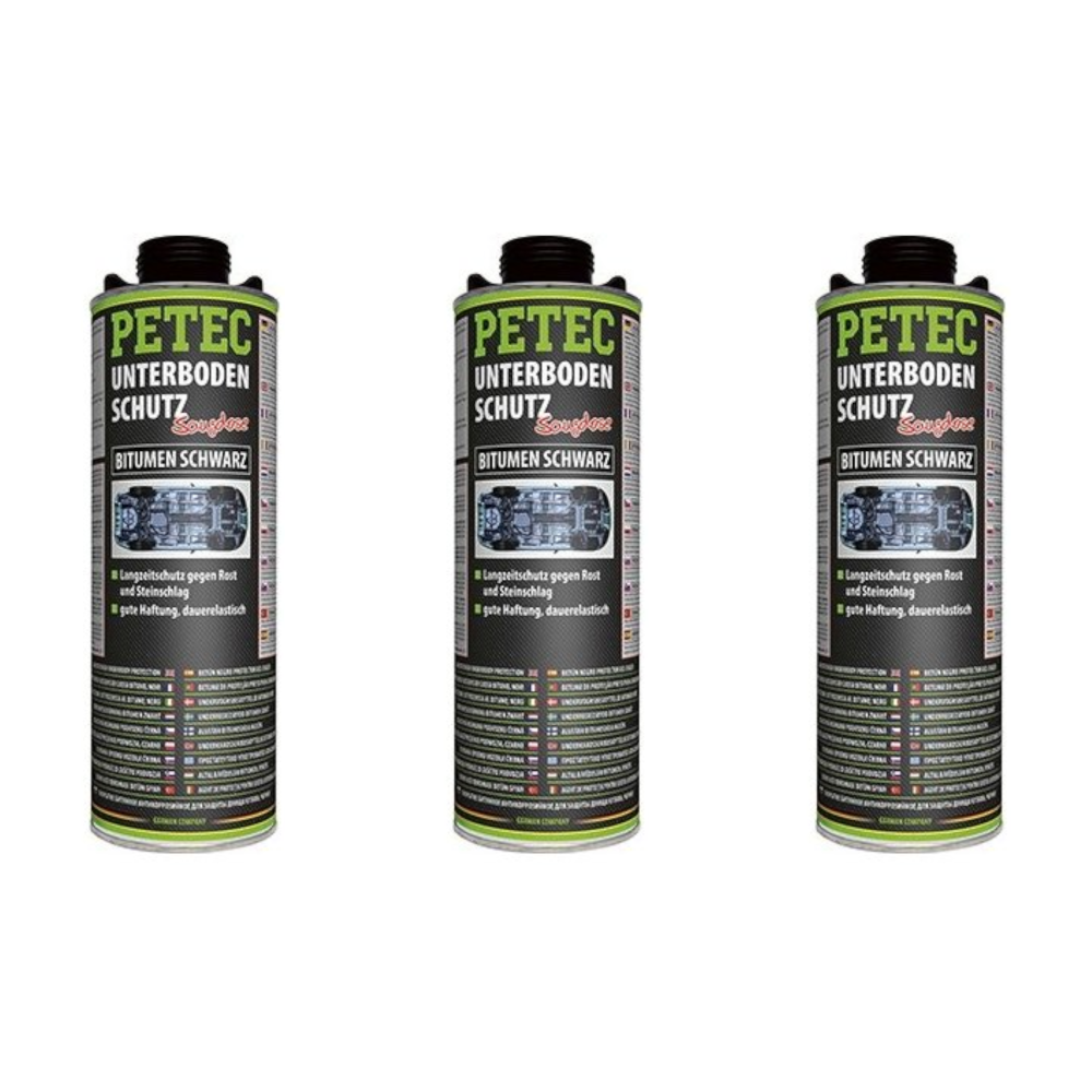 Petec_bundle 3X PETEC UNTERBODENSCHUTZ Bitumen SAUGDOSE SCHWARZ 1.000 ML 73110