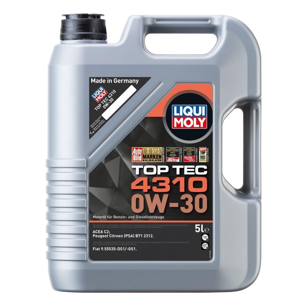 Liqui Moly 1x LM3736 5l Leichtlauf Motoröl Top Tec 4310 0W-30