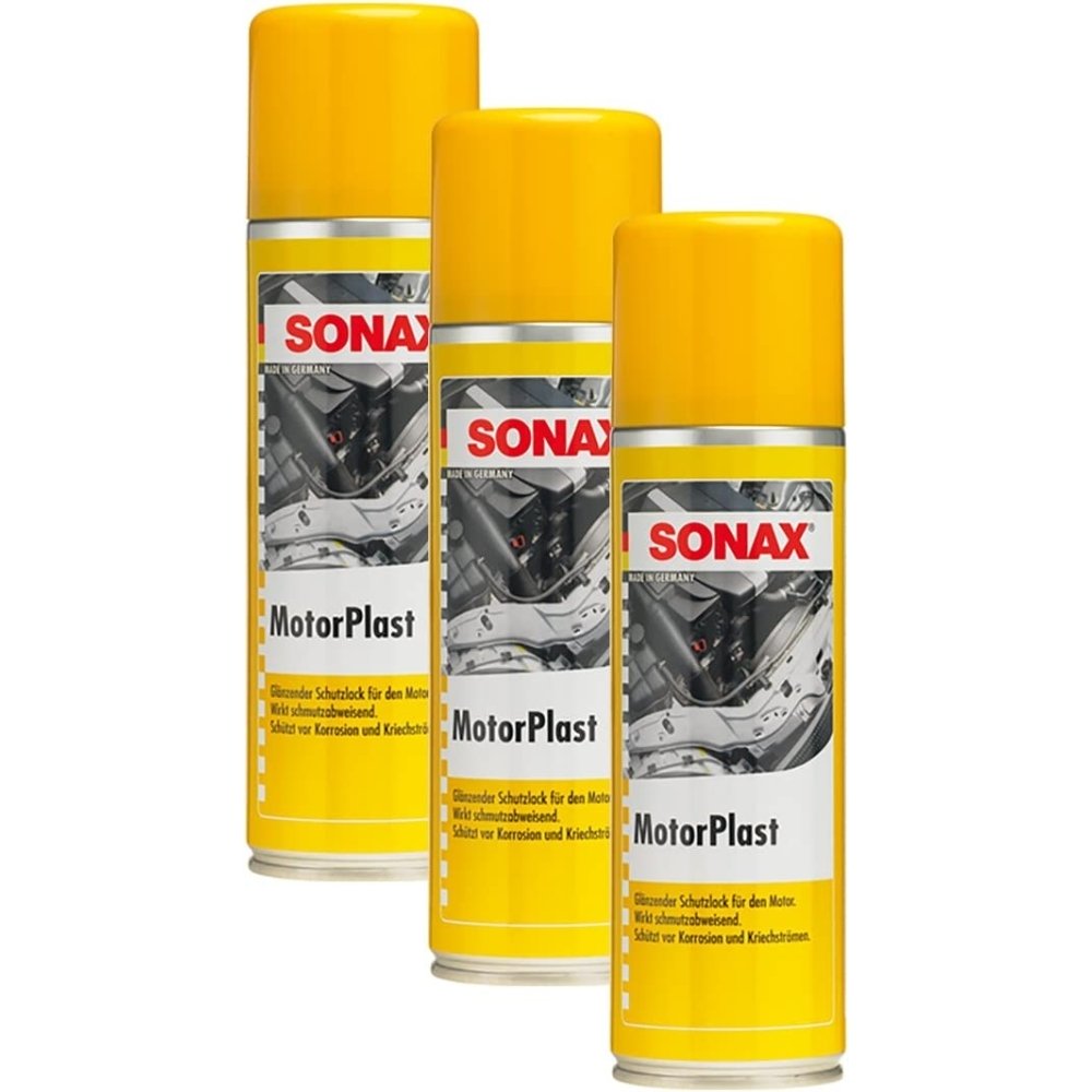 SONAX 03302000 Motorplast Schutzlack Motorschutzlack Lackpflege 3x300ml