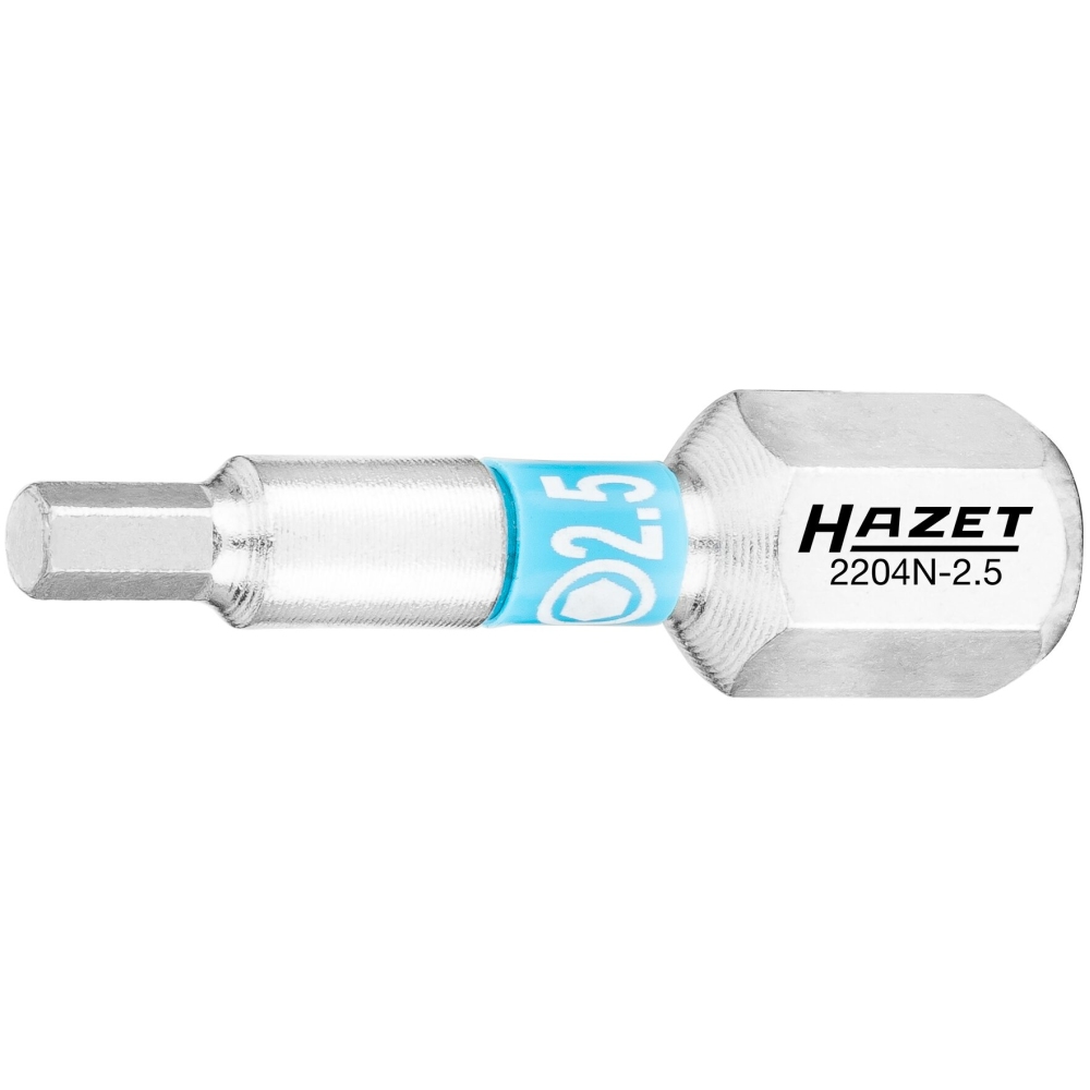 HAZET Bit 2204-2.5 Sechskant 1/4 Zoll (6,3 mm) Innen Sechskant Profil 2.5 mm