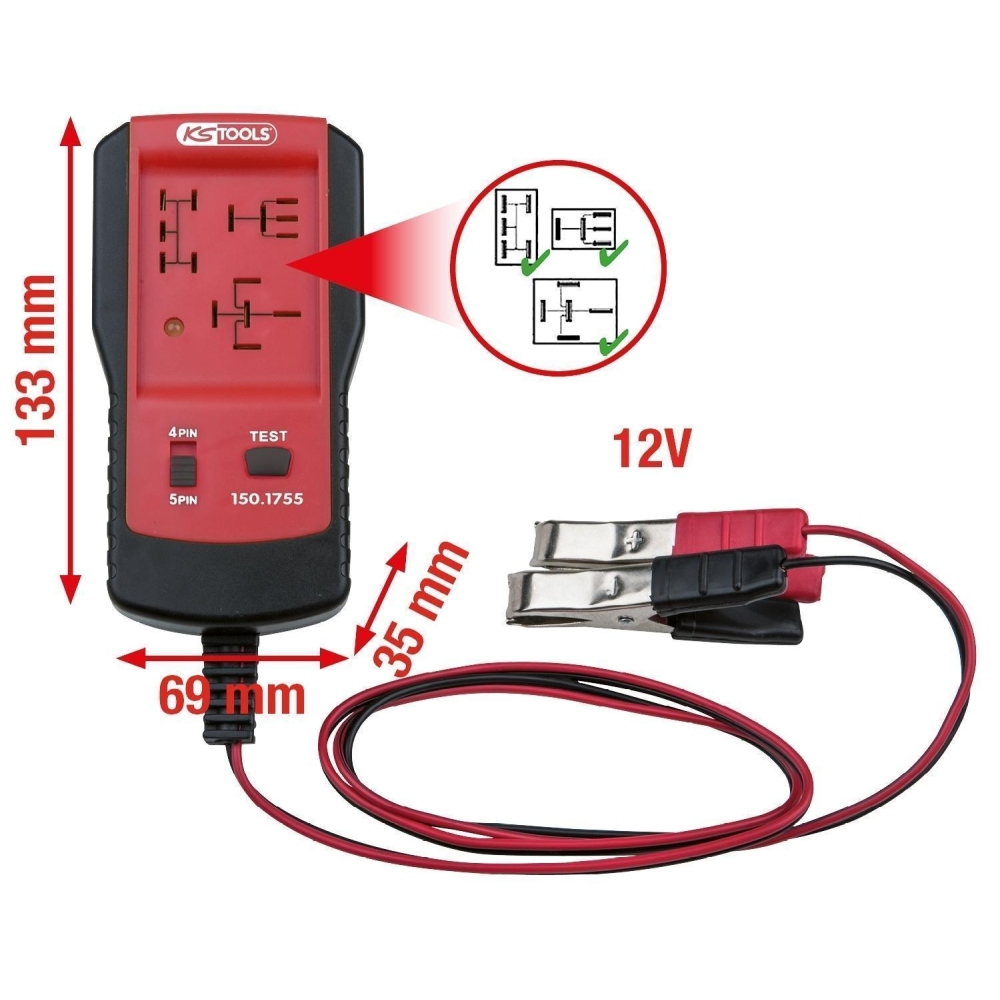 Prüfgerät, Relais KS TOOLS 150.1755
