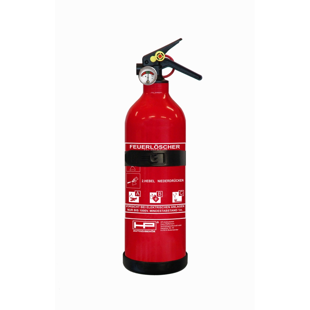 HP Autozubehör Auto Feuerlöscher ABC 1kg 10,5cm x 10,5cm x 31cm 1x10151HP