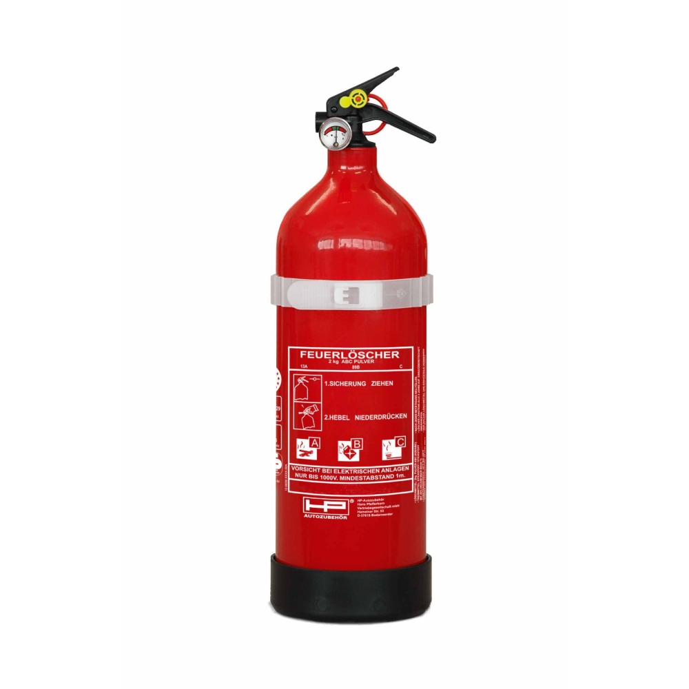 HP Autozubehör Auto Feuerlöscher ABC 2kg 12,5cm x 12,5cm x 39,5cm 1x10152HP