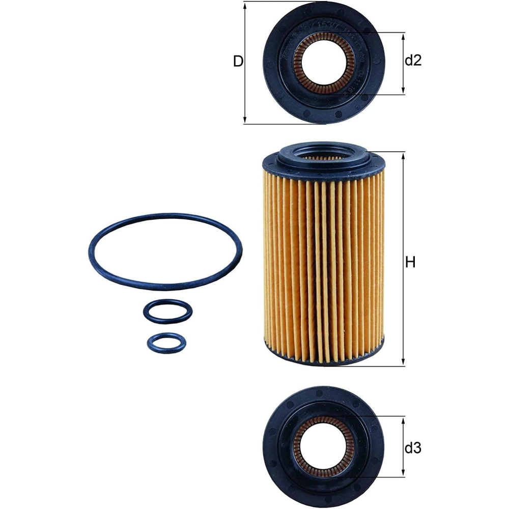 Mahle Ölfilter OX 153/7D2 für CHRYSLER MERCEDES-BENZ INFINITI LAND ROVER