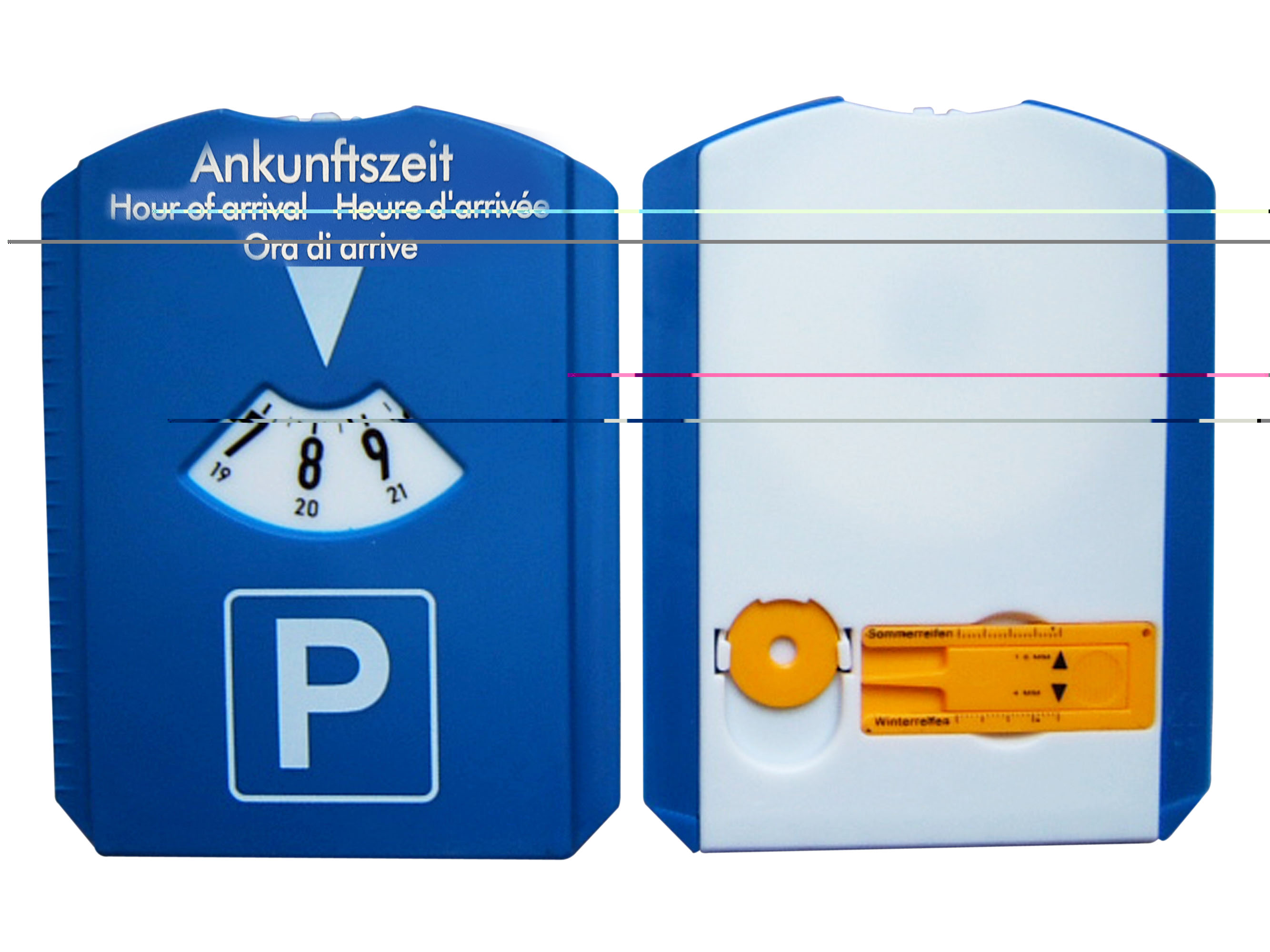 HP Autozubehör Parkscheibe Hart-Kunststoff 5in1 mit Chip 11x15cm 1x19944HP