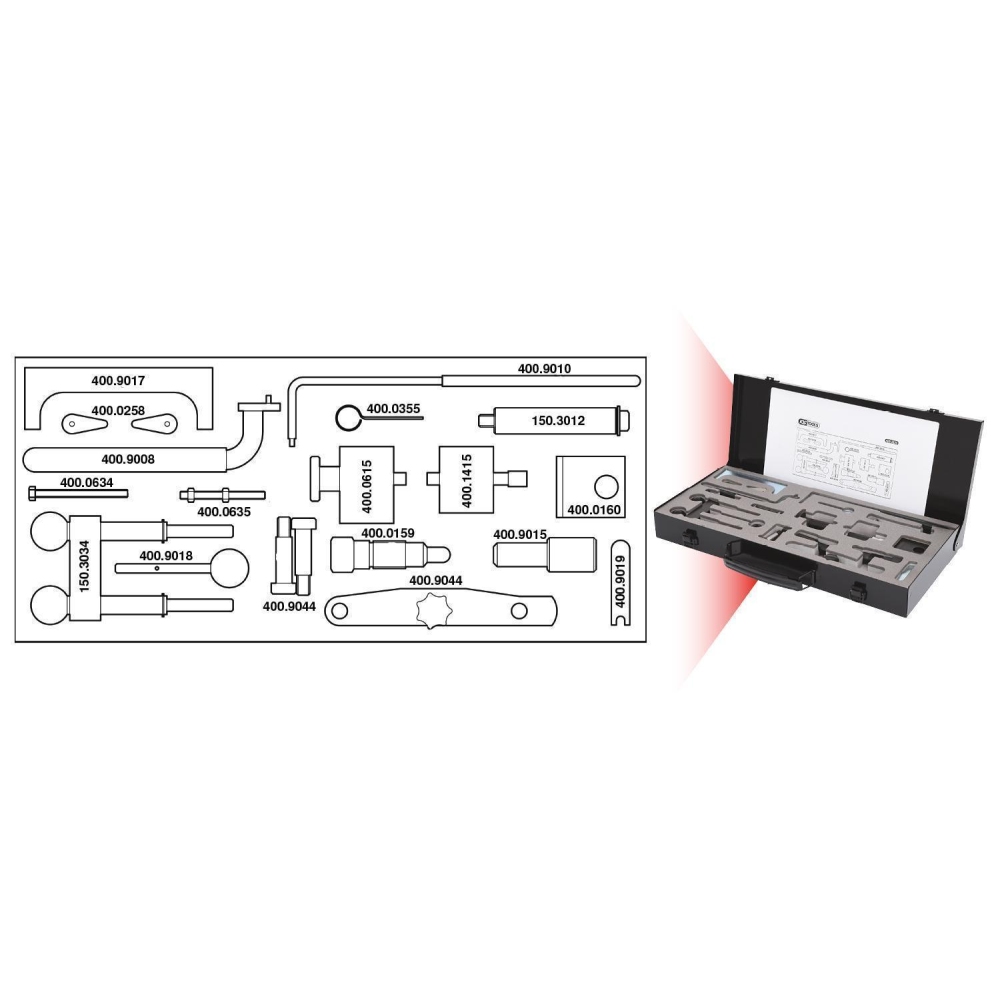 Einstellwerkzeugsatz, Steuerzeiten KS TOOLS 400.2225